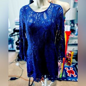 lily pulitzer blue denise romper size 4